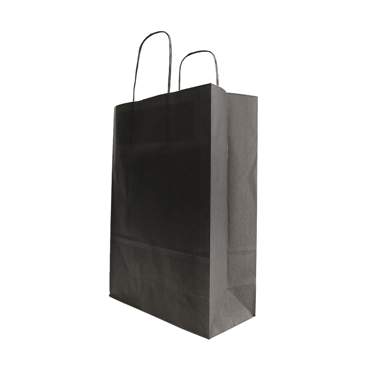 Papirnata vrećica s pletenom ručkom 180x80x220mm crna
